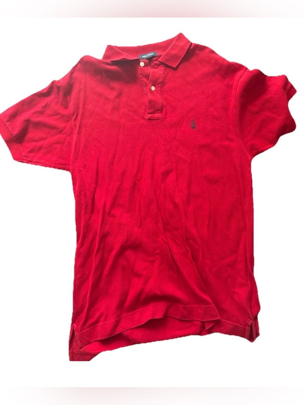 Nautica Polo Shirt Men’s Med Red Short Sleeve